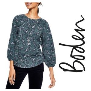 Boden Green Relaxed Blouse